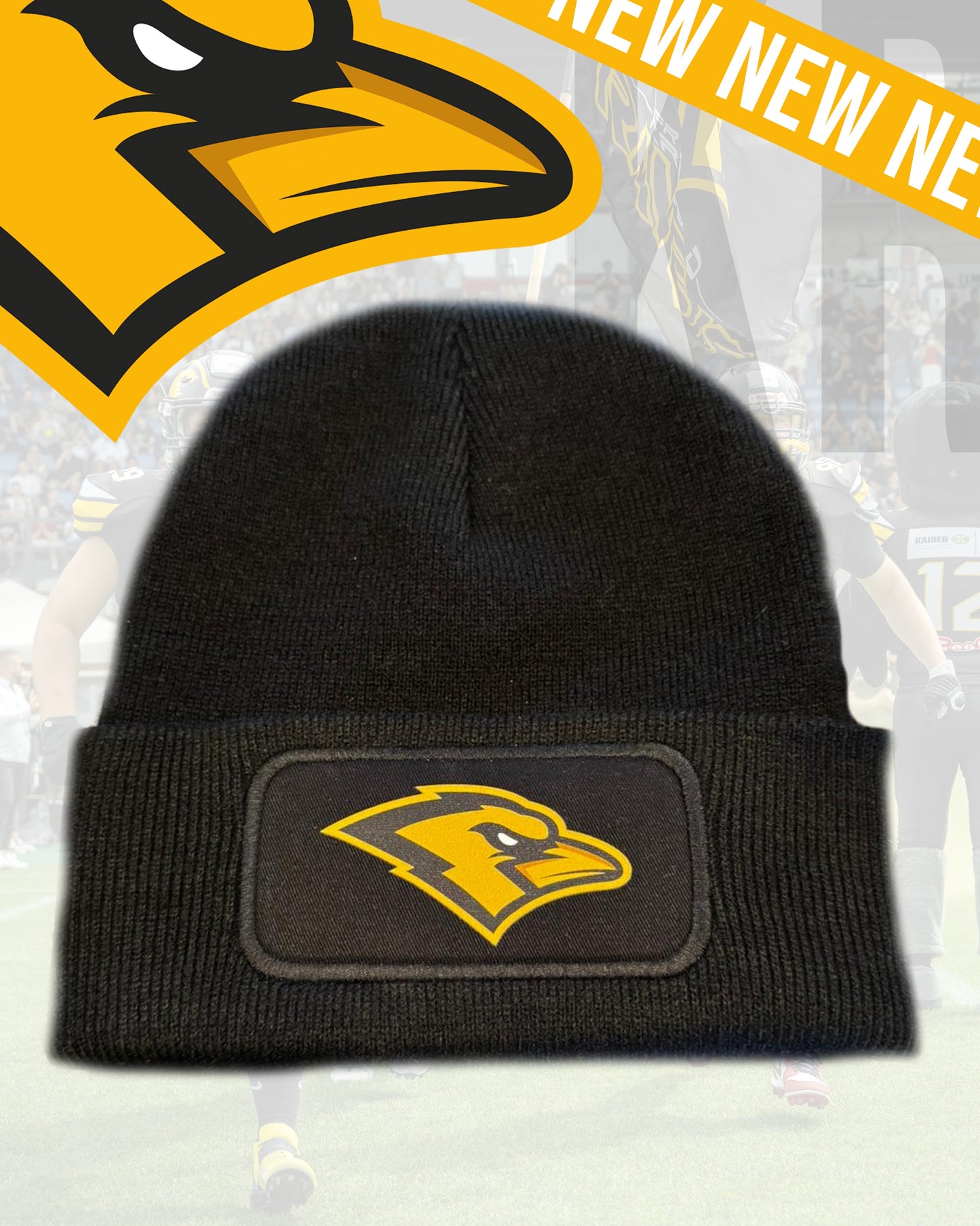 Wintermütze Ravens Kopf GOLD