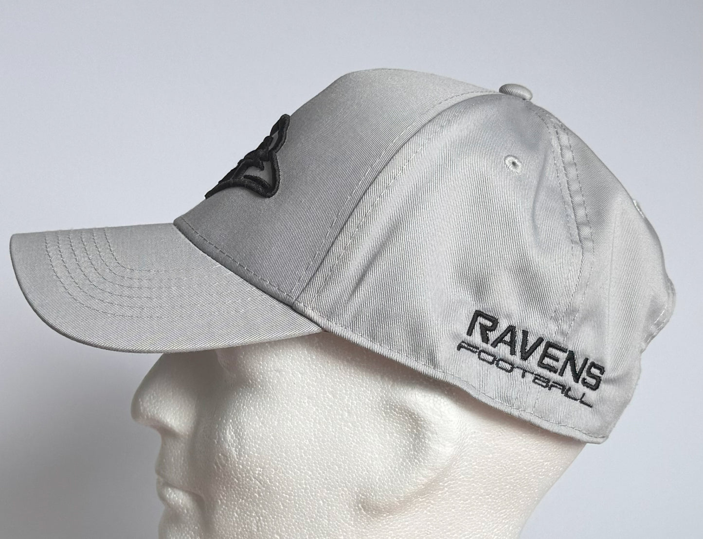 Cap 3D Stick Ravens Kopf Grau Schwarz