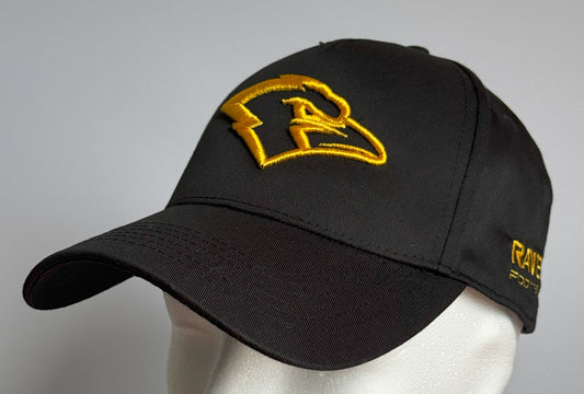 Cap 3D Stick Ravens Kopf Schwarz Gold