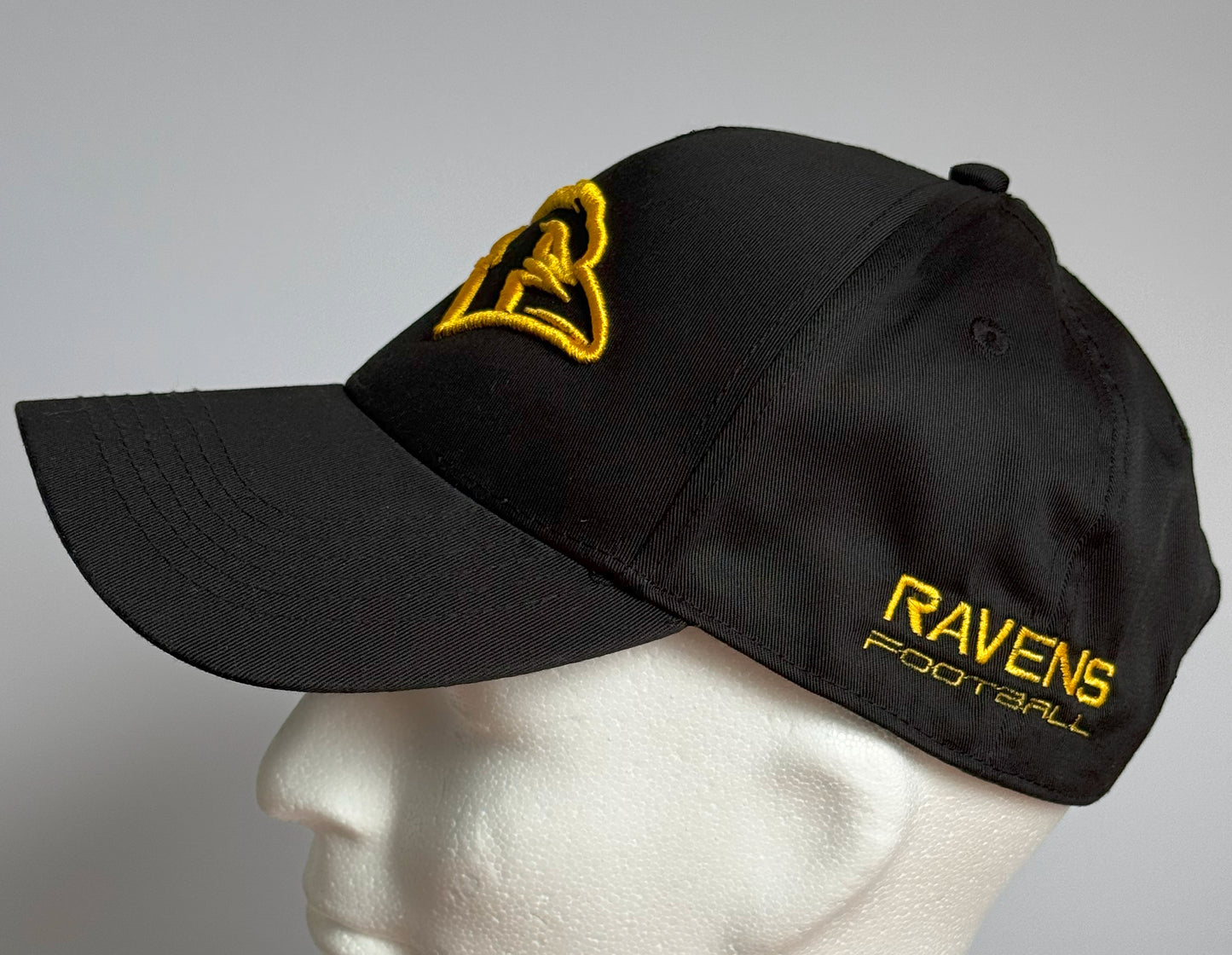 Cap 3D Stick Ravens Kopf Schwarz Gold