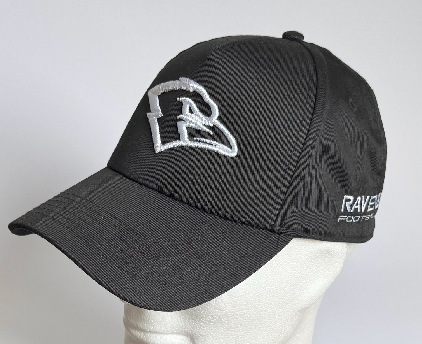 Cap 3D Stick Ravens Kopf Schwarz Weiß